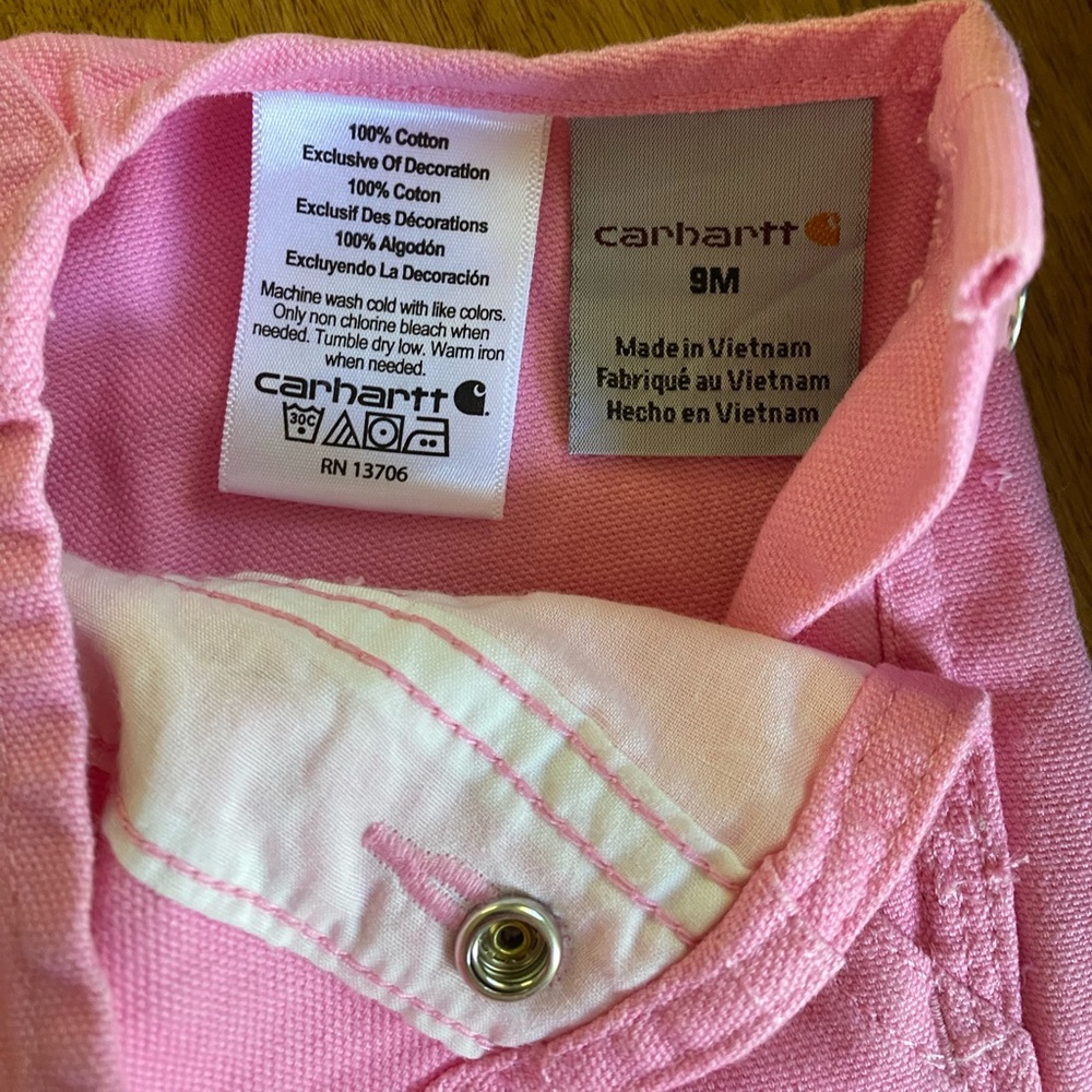 Pink carhartt overalls